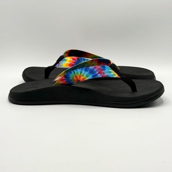 Chaco Chillos Flip Flops in Rainbow Tie Dye - Men’s US 12 - Picture 8 of 10